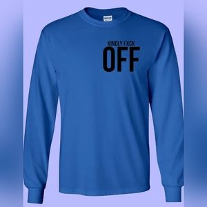 Blue Long Sleeve Shirt Graphic Tee
